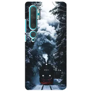 Новорічні, Святкові Чохли для Xiaomi Mi Note 10 - 2024 год (Зимовий потяг)