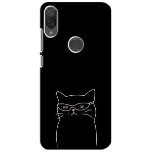 Чехол с рисунком кот на Xiaomi Mi Play (Равнодушный кот)