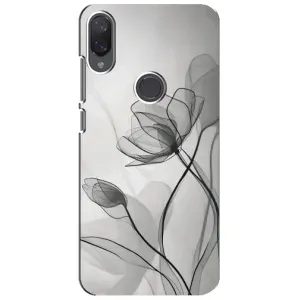 Чохол з квітковим принтом на Xiaomi Mi Play - Сяомі Мі Плей (Чорні квіти)