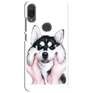 Чохол з Хаскі Xiaomi Mi Play - (AlphaPrint) (Хаскі улибака)