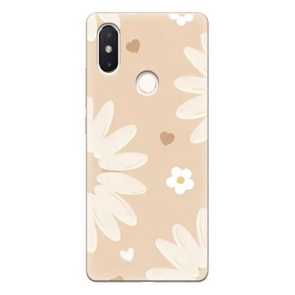 Чохол з принтом «Бежеві квіти» для Xiaomi Mi 8 SE