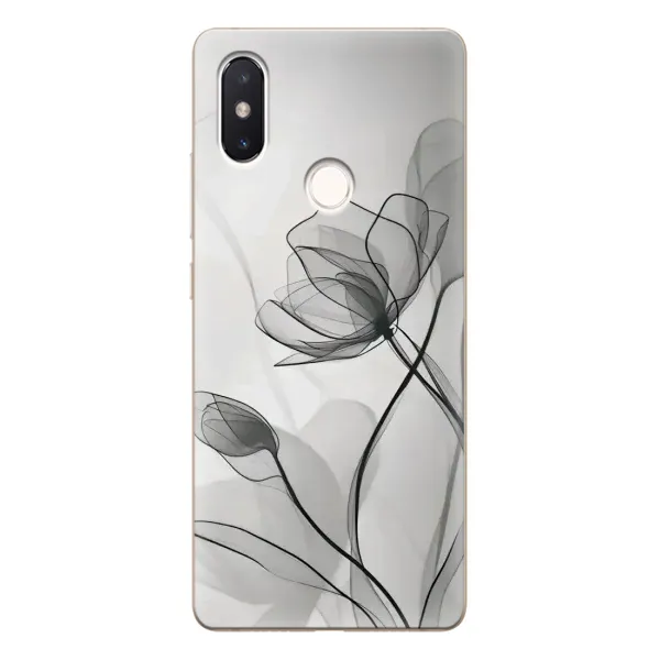 Чохол з принтом «Чорні квіти» для Xiaomi Mi 8 SE