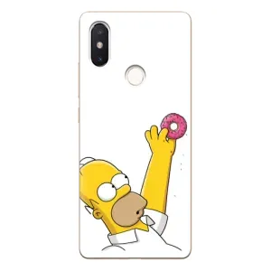 Чjхол з Сімпсонами для Xiaomi Mi8 Special Edition (VPrint) (Гомер з пончиком)