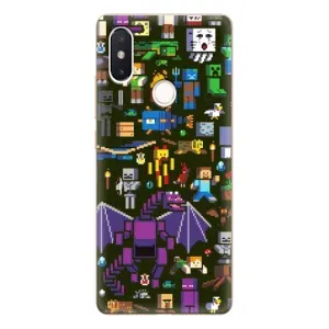 Чохол Майнкрафт на Xiaomi Mi8 Special Edition (AlphaPrint) Minecraft (Колаж Майнкрафт)