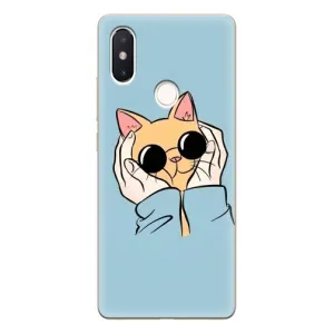 Чохол з принтом «Котик в окулярах» для Xiaomi Mi 8 SE