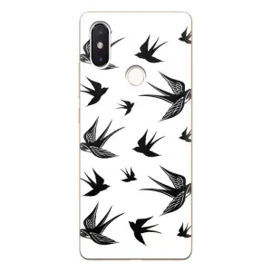 Чехол с птицами на Xiaomi Mi8 Special Edition (VPrint) (Ласточки)