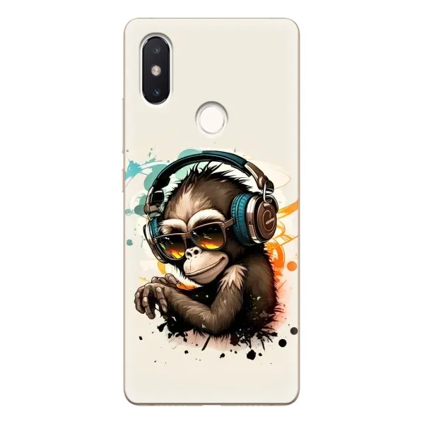 Чехол с принтом «Макака в наушниках» для Xiaomi Mi 8 SE