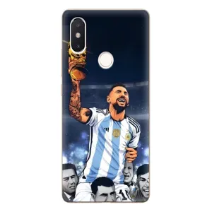 Чохли для Xiaomi Mi8 Special Edition (Leo чемпіон) (AlphaPrint) (Мессі з кубком)