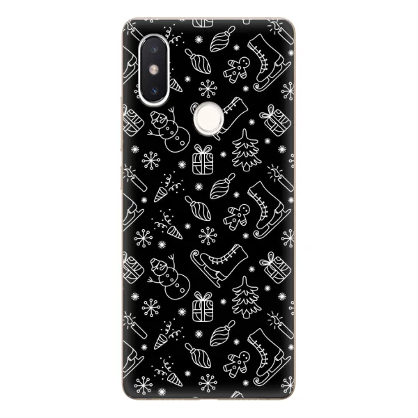 Чохол з принтом «Новорічний фон» для Xiaomi Mi 8 SE