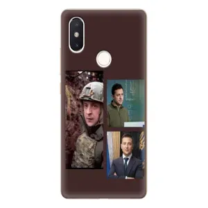 Чохол для Xiaomi Mi8 Special Edition (AlphaPrint - с принтом Зеленського) (Президент)