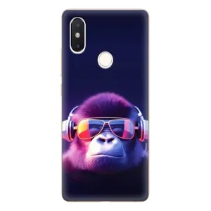 Чехол с Обезьянами Xiaomi Mi8 Special Edition - (AlphaPrint) (Стильная обезьяна)