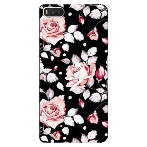 Чохли з квітами для Xiaomi Mi8 (VPrint) (Квіти на чорному)