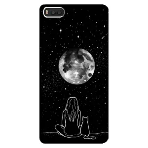 Чехол с рисунком кот на Xiaomi Mi8 (Девушка с котом)