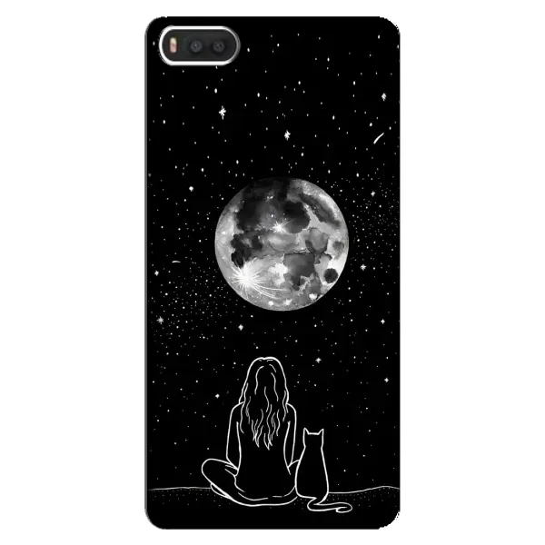 Чехол с принтом «Девушка с котом» для Xiaomi Mi8