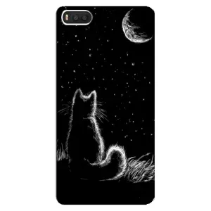 Чохол з принтом для Xiaomi Mi8 (AlphaPrint) Модні коти (Котик і місяць)