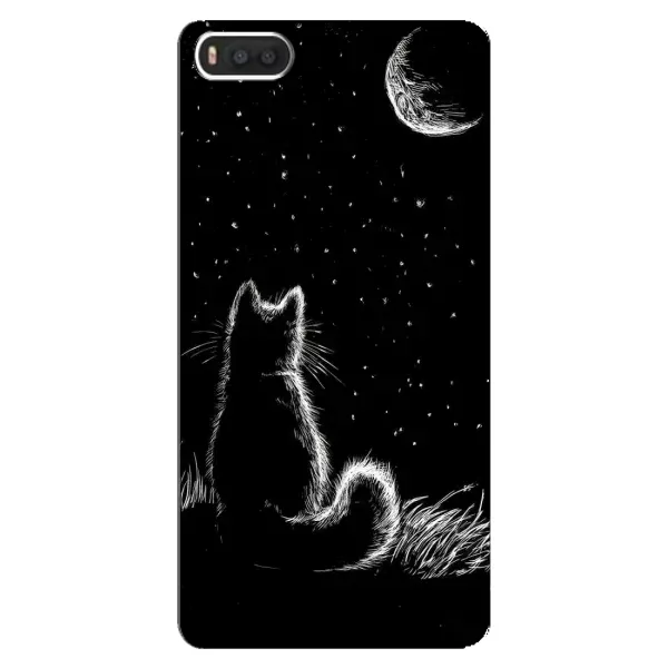 Чохол з принтом «Котик і місяць» для Xiaomi Mi8