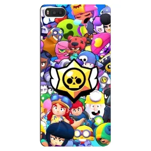 Чехол для Xiaomi Mi8 Бравл Старс (VPrint) (Лого Brawl Stars)