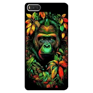 Чохол з Мавпами Xiaomi Mi8 - (AlphaPrint) (Мавпа в квітах)
