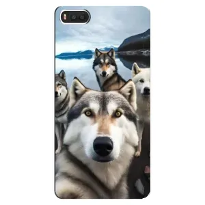 Чохол з Хаскі Xiaomi Mi8 - (AlphaPrint) (Селфі Хаскі)