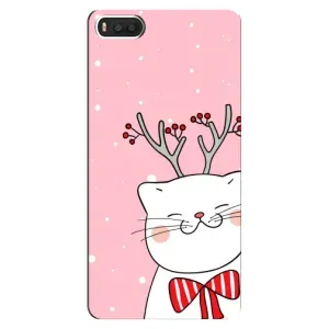 Новогодние Чехлы для Ксяоми Ми 8 (VPrint) (Зимний кот)