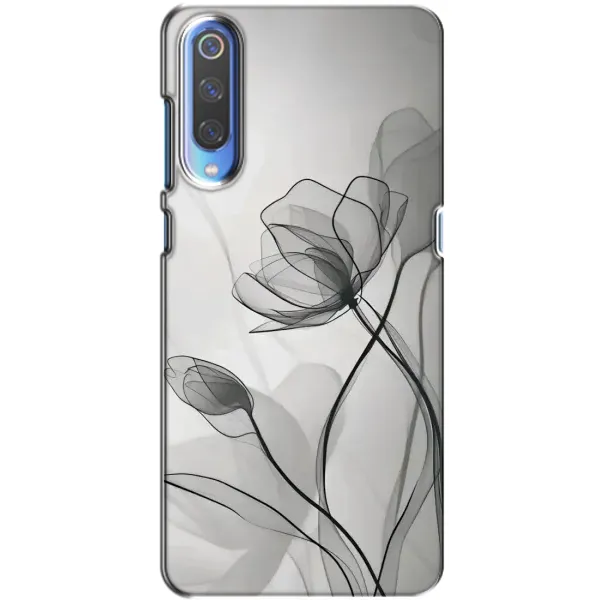 Чохол з принтом «Чорні квіти» для Xiaomi Mi 9 Чохол з принтом «Чорні квіти» для Xiaomi Mi 9