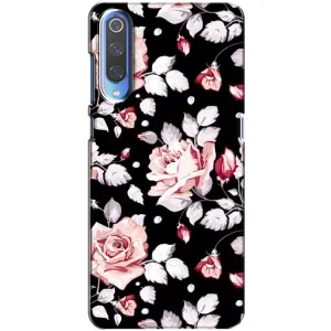 Чохли з квітами для Xiaomi Mi 9 (VPrint) (Квіти на чорному)
