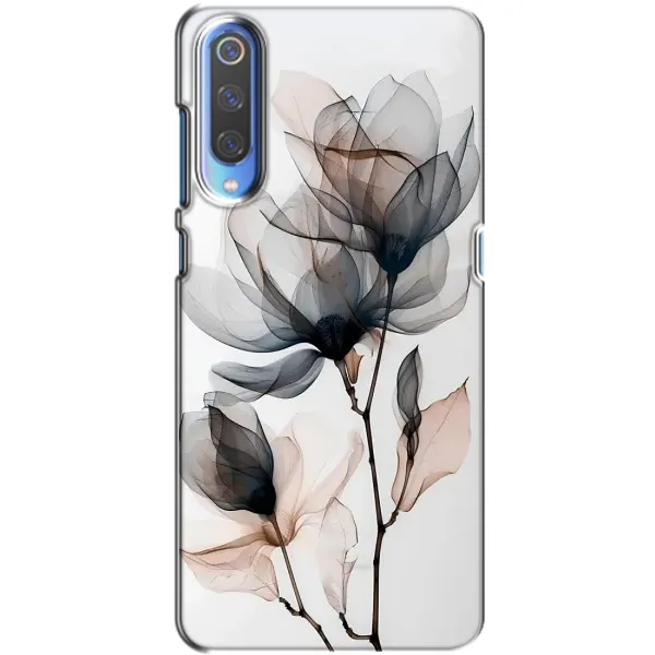 Чохол з принтом «Квіти на білому» для Xiaomi Mi 9 Чохол з принтом «Квіти на білому» для Xiaomi Mi 9