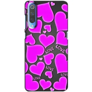 Чехлы для любимой на Ксяоми Ми 9 (VPrint) (Pink hearts)