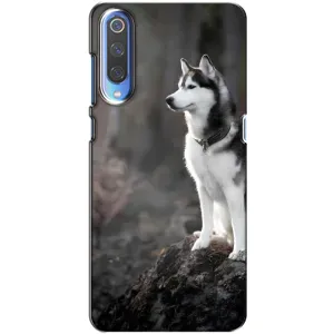 Чехол с Хаски для Xiaomi Mi 9 - (AlphaPrint) (Верный пес)