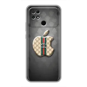 Чехлы ГУЧЧИ для Поко С40 (AlphaPrint) (Apple gucci)