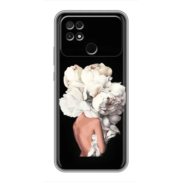 Чехол с принтом «Белые цветы» для Xiaomi POCO C40