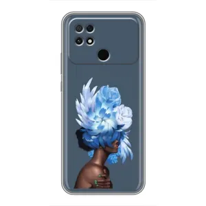 Чехлы (ART) Цветы на Xiaomi POCO C40 (VPrint) (Квіти на голові)