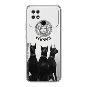 Чехлы VERSACE для Поко С40 (PREMIUMPrint) (Доберман Версаче)