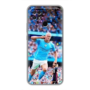 Чехлы с футболистом Ерлинг Холанд для Xiaomi POCO C40 (AlphaPrint) (фанаты Холанда)