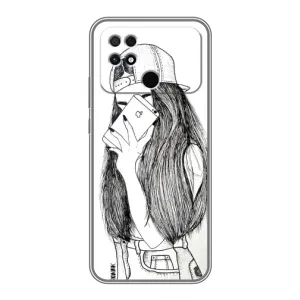 Чехол с печатью для Xiaomi POCO C40 - (Мода) (AlphaPrint) (Фото девочки)