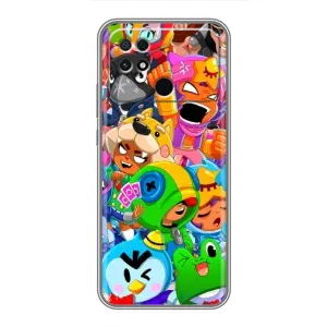 Чехлы Brawl Stars для Xiaomi POCO C40 (AlphaPrint) (Герои Бравл Старс)