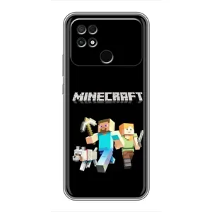 Чехол Майнкрафт на Xiaomi POCO C40 (AlphaPrint) Minecraft (герои Minecraft)