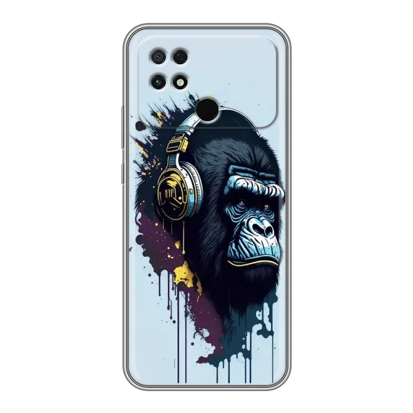 Чехол с принтом «Горилла в наушниках» для Xiaomi POCO C40
