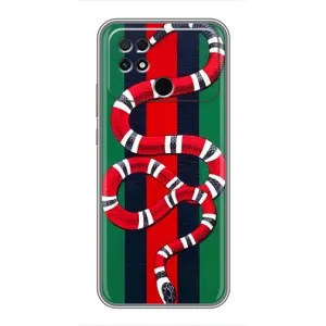 Чехлы ГУЧЧИ для Поко С40 (AlphaPrint) (Gucci змия)