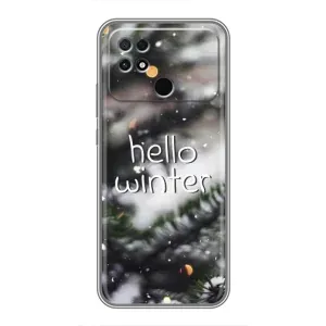 Новогодние, Праздничные Чехлы для Xiaomi POCO C40 - 2024 год (Hello winter)