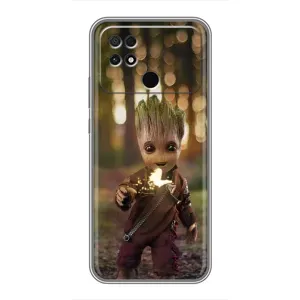 Чехол МАРВЕЛ для Поко С40 (AlphaPrint) (I am Groot)