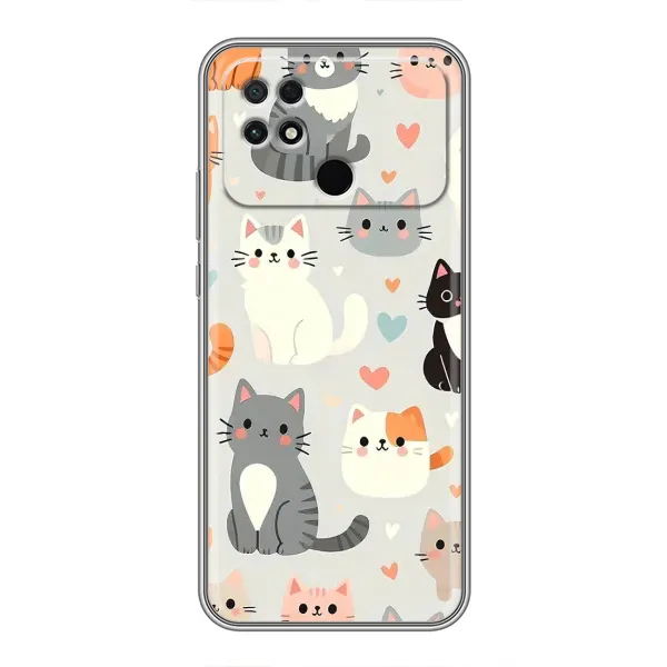 Чехол с принтом «Коллаж котов» для Xiaomi POCO C40