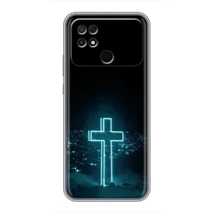 Християнські Чохли для Xiaomi POCO C40 (AlphaPrint) (Хрест і місто)