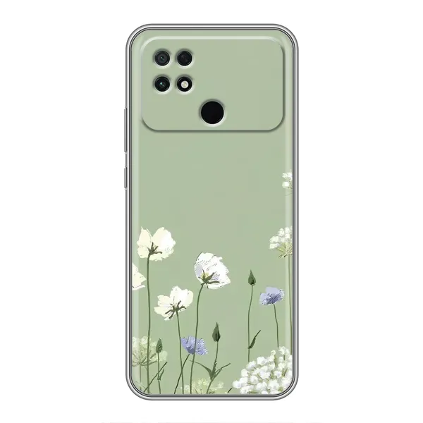 Чохол з принтом «Квіти на зеленому» для Xiaomi POCO C40