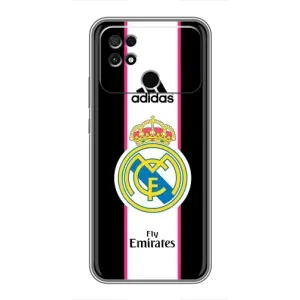Чехол для Xiaomi POCO C40 с принтом Реал Мадрид (Лого Real Madrid)
