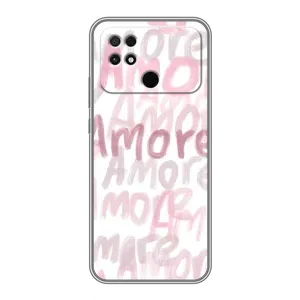 Чохол з розовим принтом для Xiaomi POCO C40 (Аморе любов)