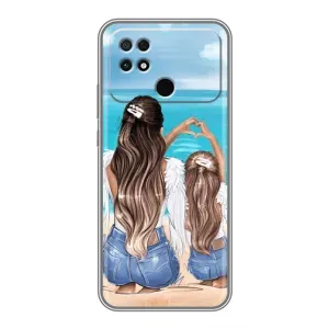 Чехол с печатью для Xiaomi POCO C40 - (Мама с ребенком) (AlphaPrint) (Мама с доченькой)