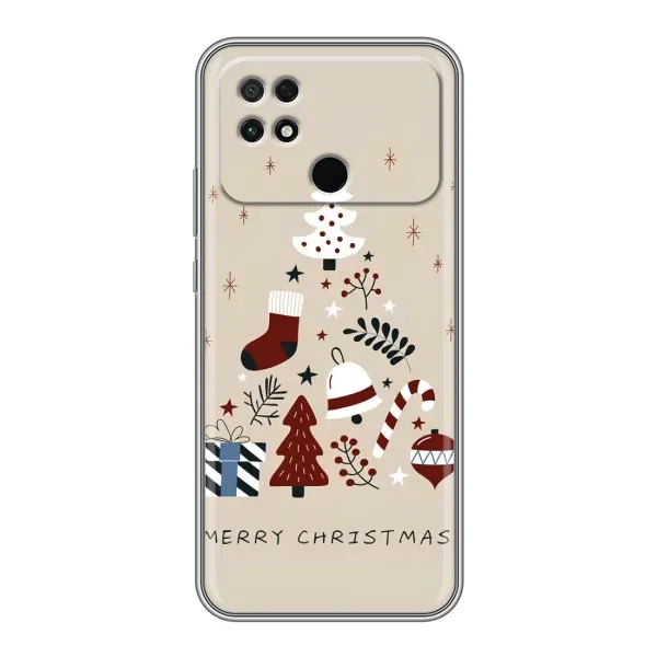 Чехол с принтом «Merry Christmas» для Xiaomi POCO C40 Чехол с принтом «Merry Christmas» для Xiaomi POCO C40