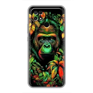 Чехол с Обезьянами Xiaomi POCO C40 - (AlphaPrint) (Обезьяна в тропиках)