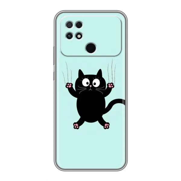 Чехол с принтом «Падающий кот» для Xiaomi POCO C40 Чехол с принтом «Падающий кот» для Xiaomi POCO C40